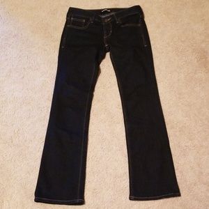 EXPRESS Barely Boot Low Rise Jeans, 00 Short